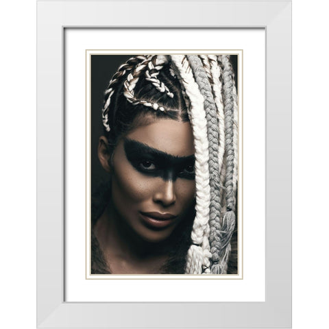 Zorro! White Modern Wood Framed Art Print with Double Matting by Behzadi, Amir