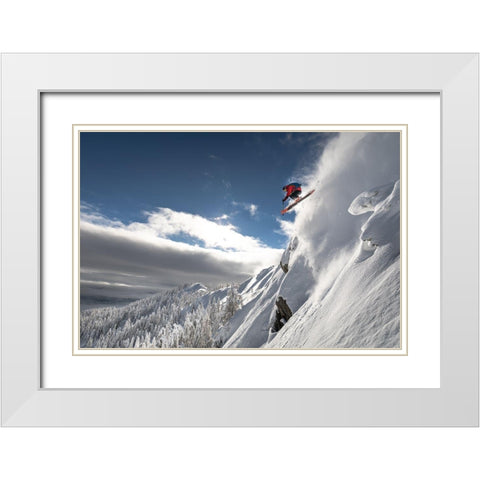 Dropping In White Modern Wood Framed Art Print with Double Matting by Bertoncelj, Sandi