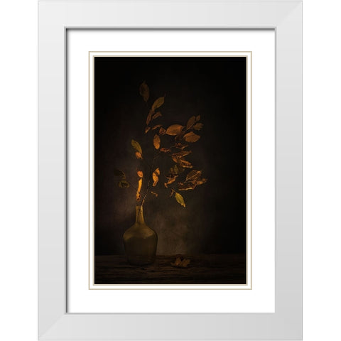 Ephemeral Beauty White Modern Wood Framed Art Print with Double Matting by Dingemans, Saskia