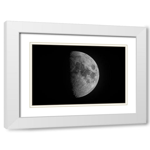 Luna White Modern Wood Framed Art Print with Double Matting by C. Sink, Jeffrey