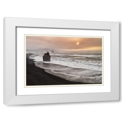A Winter Morning In Iceland White Modern Wood Framed Art Print with Double Matting by Ruoppolo, Luigi