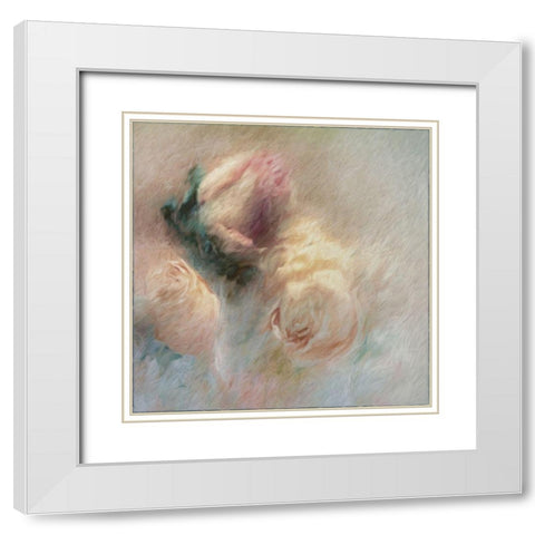 Transitory White Modern Wood Framed Art Print with Double Matting by Claes, Gilbert