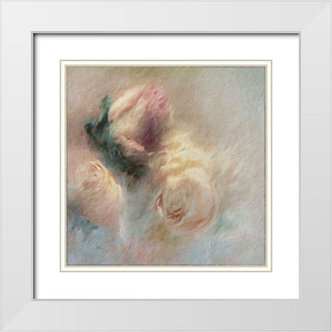 Transitory White Modern Wood Framed Art Print with Double Matting by Claes, Gilbert