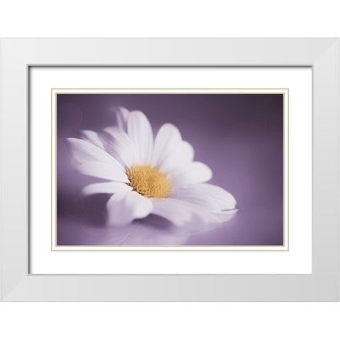 Soft Was The Light White Modern Wood Framed Art Print with Double Matting by Kiral, Cicek