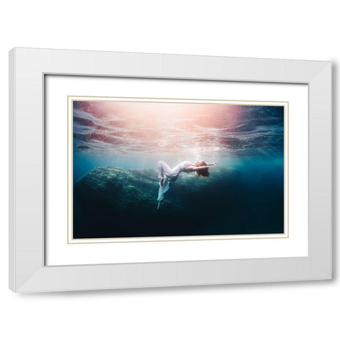 Sofie White Modern Wood Framed Art Print with Double Matting by Lopresti, Davide