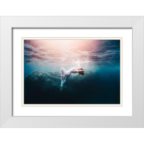 Sofie White Modern Wood Framed Art Print with Double Matting by Lopresti, Davide