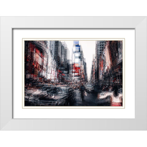 Urban Jungle White Modern Wood Framed Art Print with Double Matting by Carmine, II