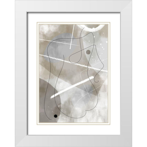 Decided White Modern Wood Framed Art Print with Double Matting by 1x Studio II