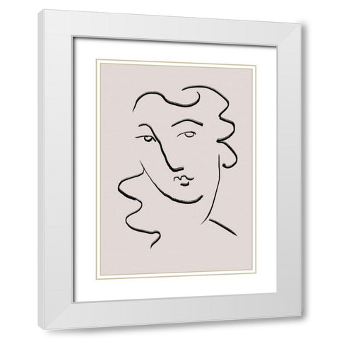 Looking White Modern Wood Framed Art Print with Double Matting by 1x Studio II
