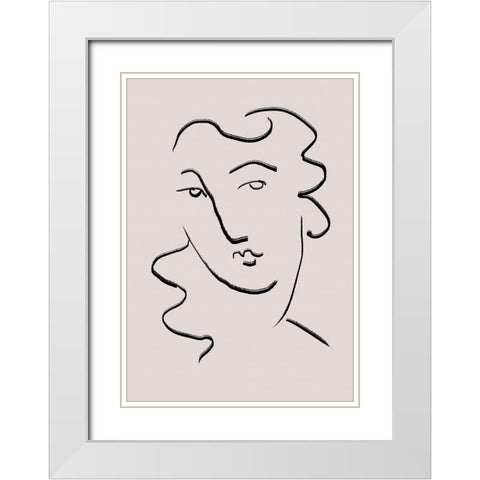 Looking White Modern Wood Framed Art Print with Double Matting by 1x Studio II