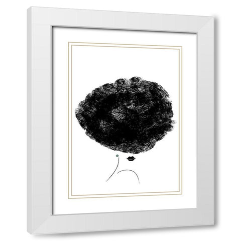Ballerina Hair White Modern Wood Framed Art Print with Double Matting by 1x Studio II