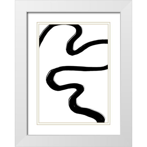 Road Black White Modern Wood Framed Art Print with Double Matting by 1x Studio II