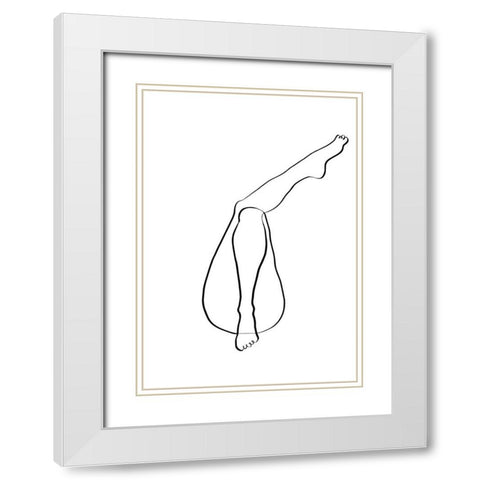 Legs White Modern Wood Framed Art Print with Double Matting by 1x Studio II