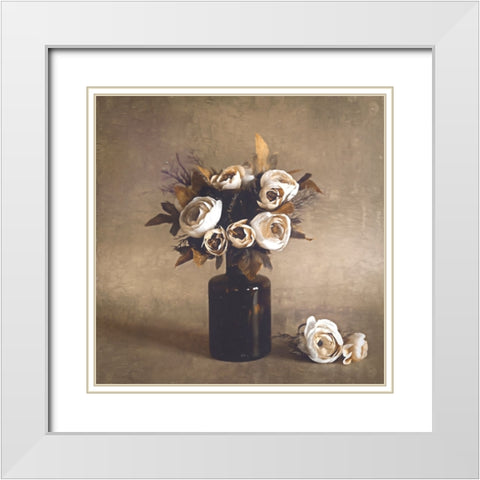 Days Pass White Modern Wood Framed Art Print with Double Matting by Kiral, Cicek