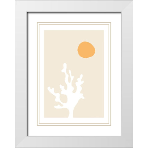 Seaweed in the Sun White Modern Wood Framed Art Print with Double Matting by 1x Studio II