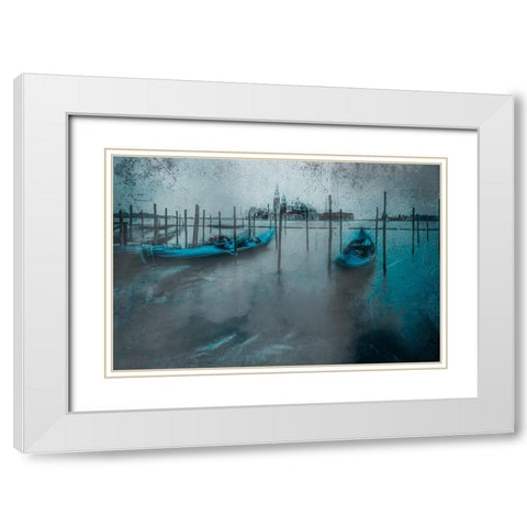 Venice White Modern Wood Framed Art Print with Double Matting by Chiriaco, Carmine