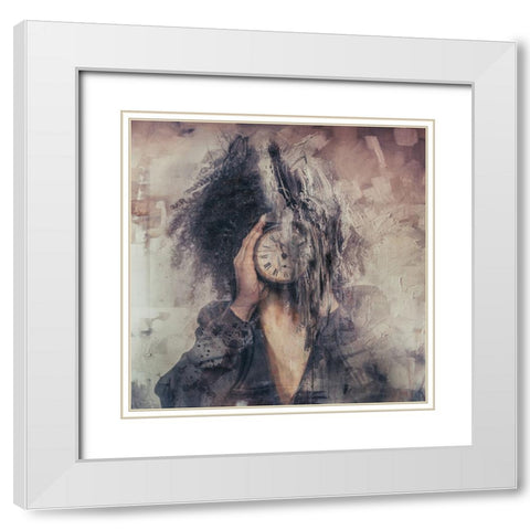 Portrait#54 White Modern Wood Framed Art Print with Double Matting by Gregorio, Tommaseo