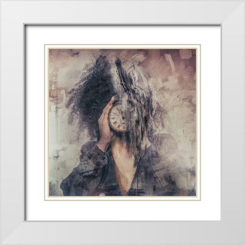 Portrait#54 White Modern Wood Framed Art Print with Double Matting by Gregorio, Tommaseo