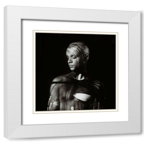 The Torn Youth White Modern Wood Framed Art Print with Double Matting by lotzin, Mario