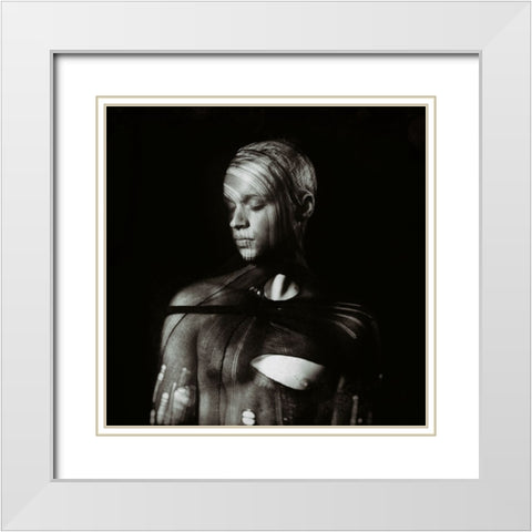 The Torn Youth White Modern Wood Framed Art Print with Double Matting by lotzin, Mario