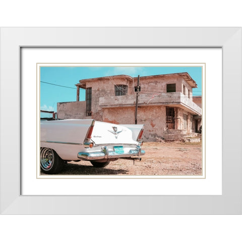 Old Havana White Modern Wood Framed Art Print with Double Matting by Yakovlev, Alexander