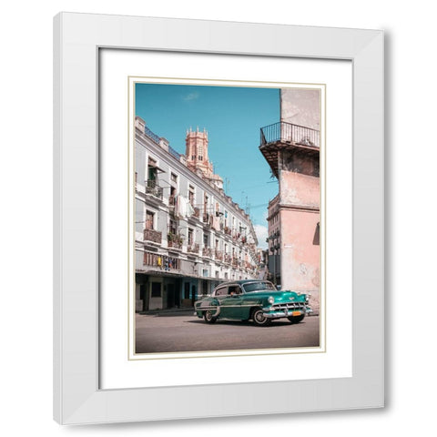 Old Havana 8 White Modern Wood Framed Art Print with Double Matting by Yakovlev, Alexander