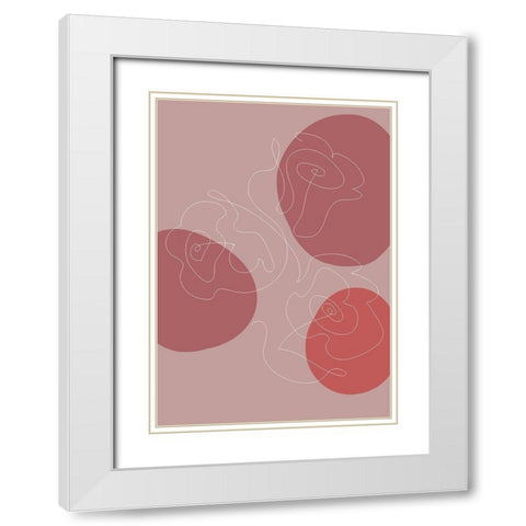 Red Roses White Modern Wood Framed Art Print with Double Matting by 1x Studio II