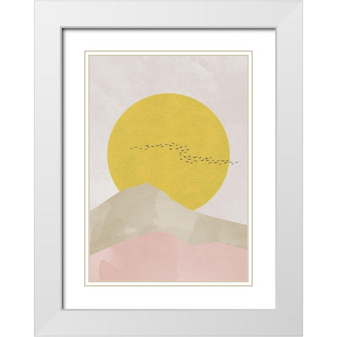 Rocky Mountains White Modern Wood Framed Art Print with Double Matting by 1x Studio II