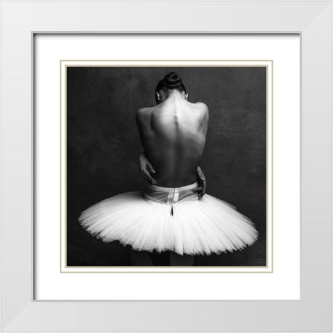 Ballerinas Back 2 White Modern Wood Framed Art Print with Double Matting by Yakovlev, Alexander