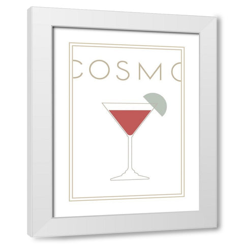 Cosmopolitan White Modern Wood Framed Art Print with Double Matting by 1x Studio II