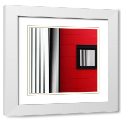 Vertical White Modern Wood Framed Art Print with Double Matting by Hawerkamp, Hans-Wolfgang
