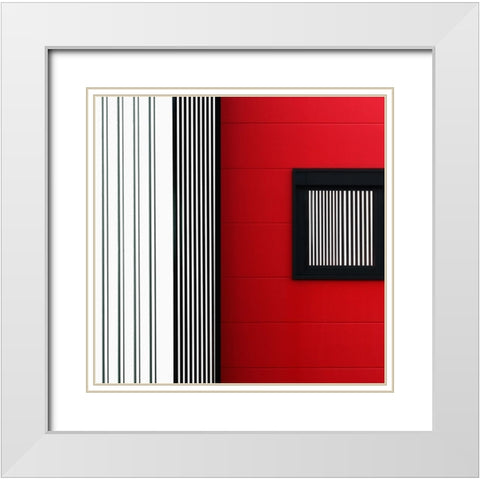 Vertical White Modern Wood Framed Art Print with Double Matting by Hawerkamp, Hans-Wolfgang
