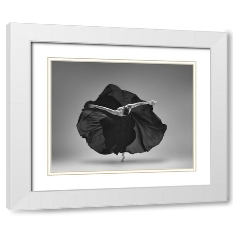 Untitled White Modern Wood Framed Art Print with Double Matting by Li, Rob