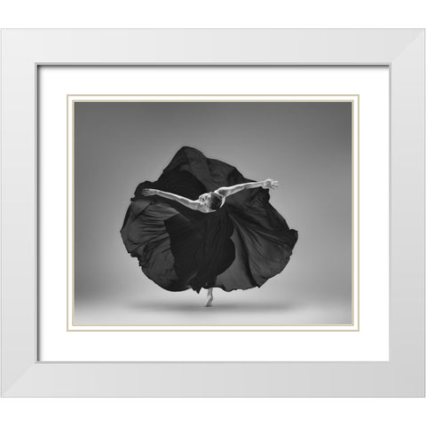 Untitled White Modern Wood Framed Art Print with Double Matting by Li, Rob