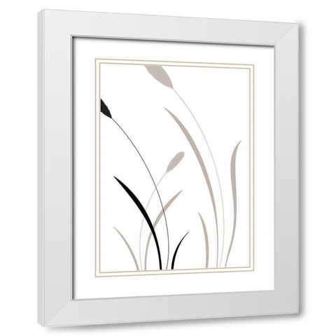 Bunny Grass 02 White Modern Wood Framed Art Print with Double Matting by 1x Studio II