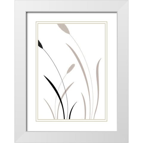 Bunny Grass 02 White Modern Wood Framed Art Print with Double Matting by 1x Studio II