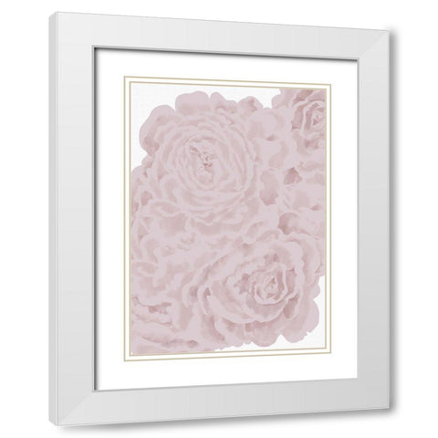 Bed of Roses White Modern Wood Framed Art Print with Double Matting by 1x Studio II