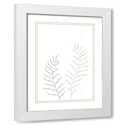 Pale Plants White Modern Wood Framed Art Print with Double Matting by 1x Studio II
