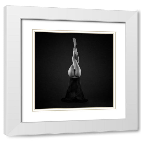 Yogin White Modern Wood Framed Art Print with Double Matting by Paule, Tomas