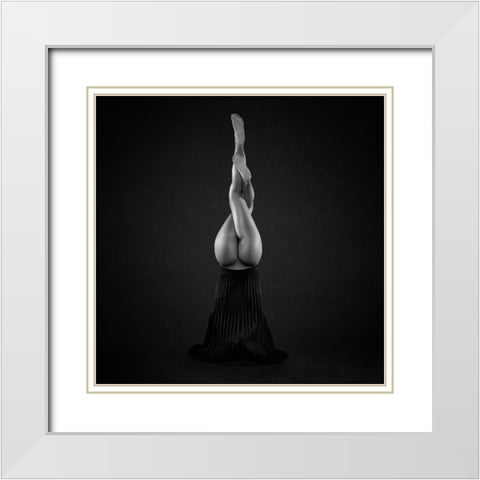 Yogin White Modern Wood Framed Art Print with Double Matting by Paule, Tomas