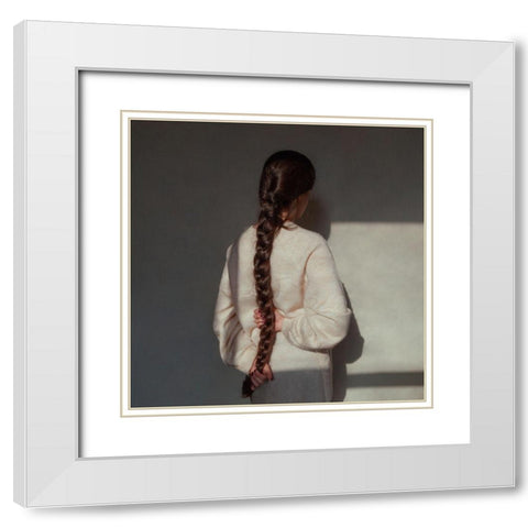 Long Hair White Modern Wood Framed Art Print with Double Matting by Yousefi, Morteza