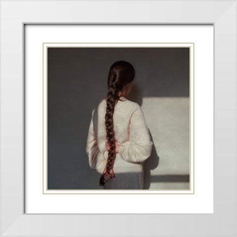 Long Hair White Modern Wood Framed Art Print with Double Matting by Yousefi, Morteza