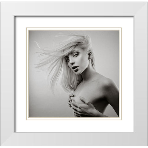 Sensusal Beauty [Michaela P] White Modern Wood Framed Art Print with Double Matting by Krystynek MQEP, Martin
