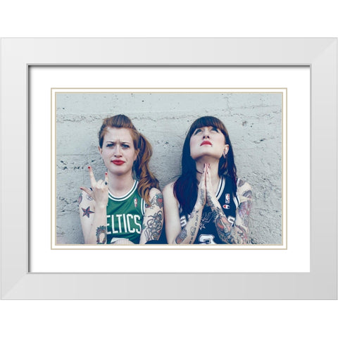 Diavolo E Acquasanta White Modern Wood Framed Art Print with Double Matting by Serra, Damiano