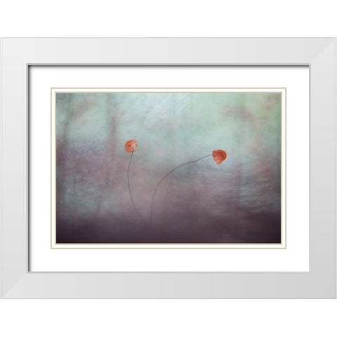 Little Mushrooms White Modern Wood Framed Art Print with Double Matting by Gapur Dayak, Abdul