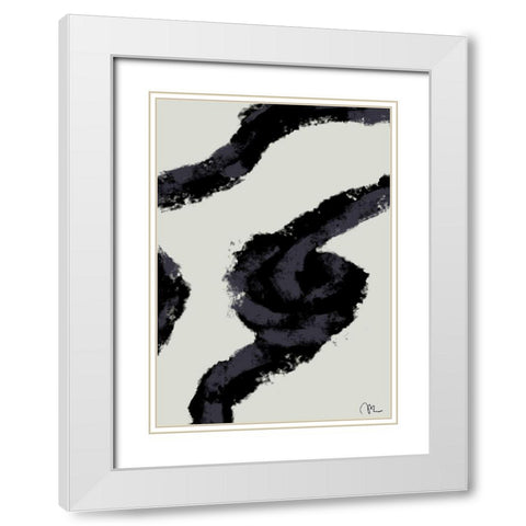 Rope White Modern Wood Framed Art Print with Double Matting by 1x Studio II