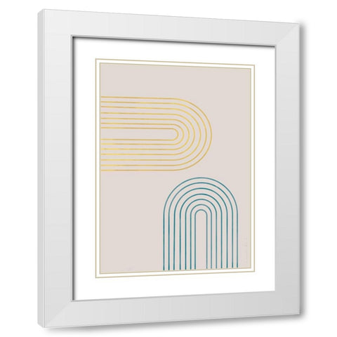Archs In Spring White Modern Wood Framed Art Print with Double Matting by 1x Studio II