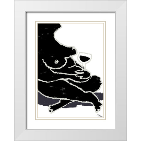 A Break White Modern Wood Framed Art Print with Double Matting by 1x Studio II