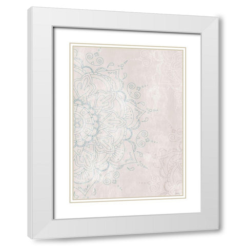 Mandala Close White Modern Wood Framed Art Print with Double Matting by 1x Studio II