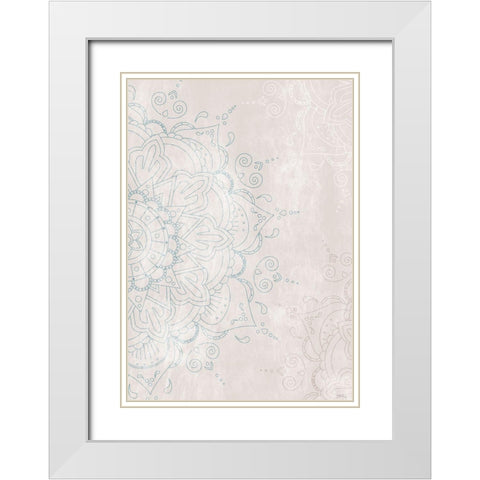 Mandala Close White Modern Wood Framed Art Print with Double Matting by 1x Studio II